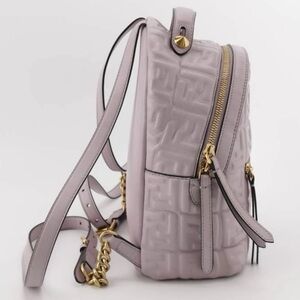 Purple and Gold Quilted Backpack with Adjustable Straps